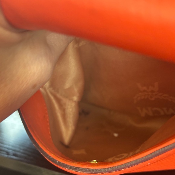 MCM Vintage Y2K Coral/Tangerine Leather 2-Way Satchel - Picture 10 of 16